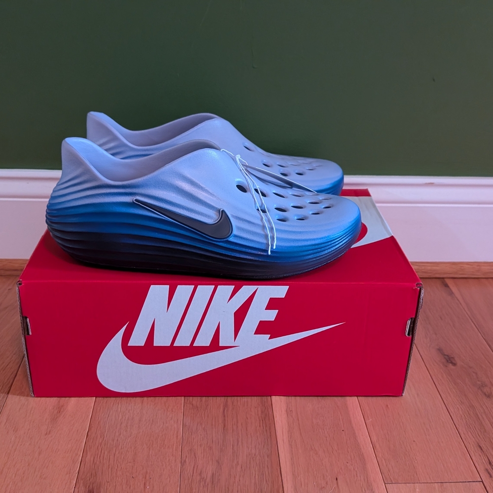 Nike Blue Gradient reactX Rejuven8 Recovery Shoes. RARE! SOLD OUT! NEW!